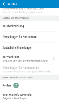 Ansicht Android Mobile Integration Schritt 2