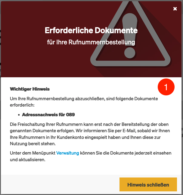 Erforderliche Dokumente