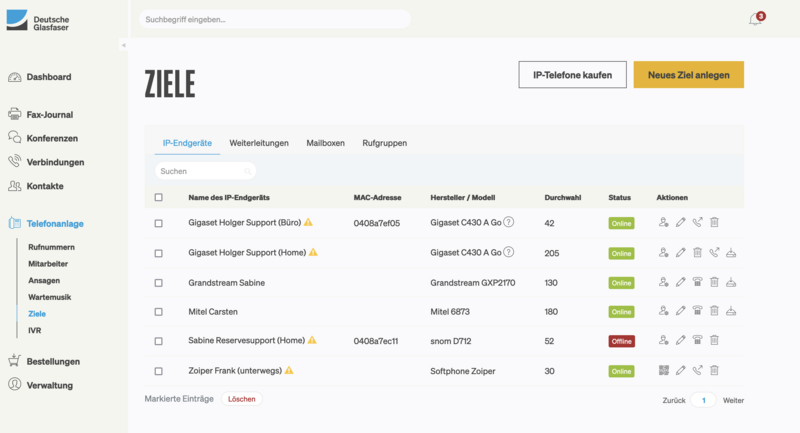 Provisioning URL aufrufen snom 821