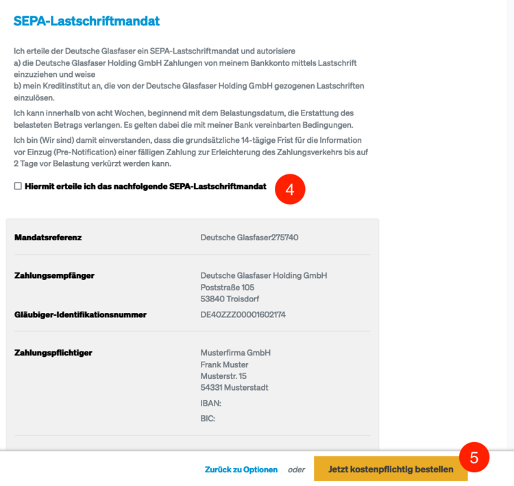 SEPA-Lastschriftmandat